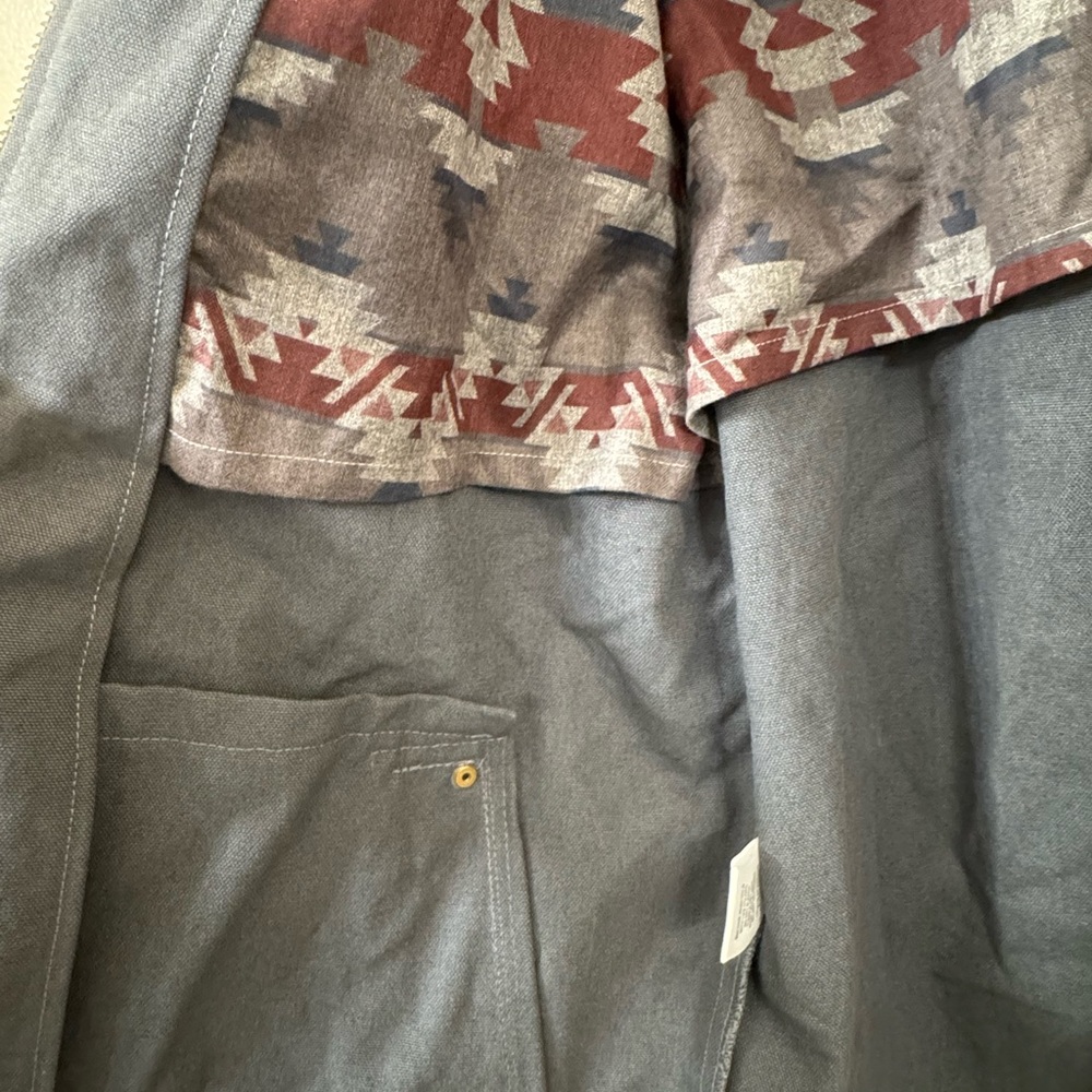 Pendleton Men's Charcoal Jacket with Patterned Li… - image 5